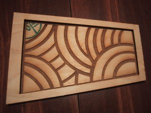 Mysterio Bracers, wooden panel