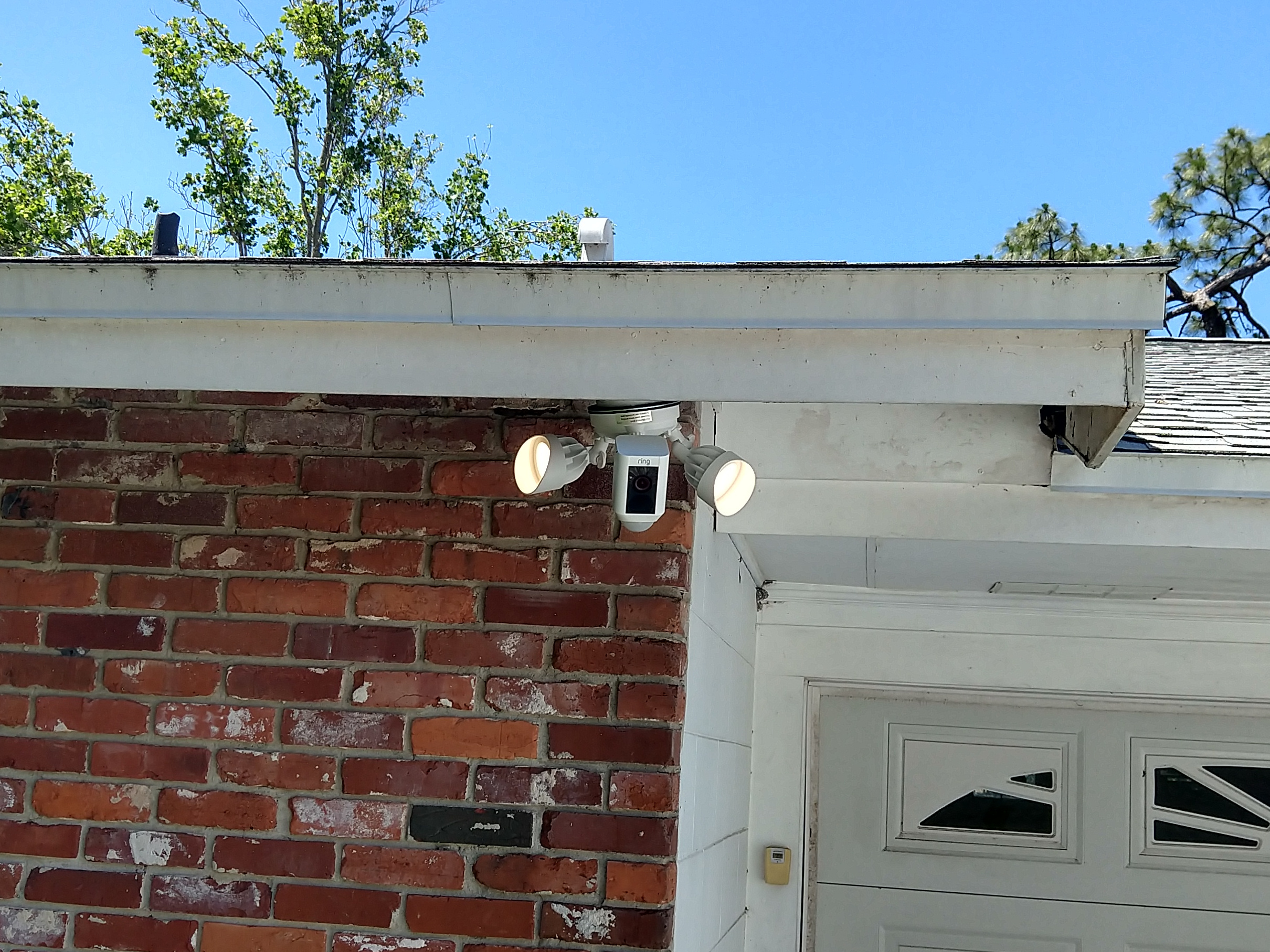 ring floodlight cam mounting under eave