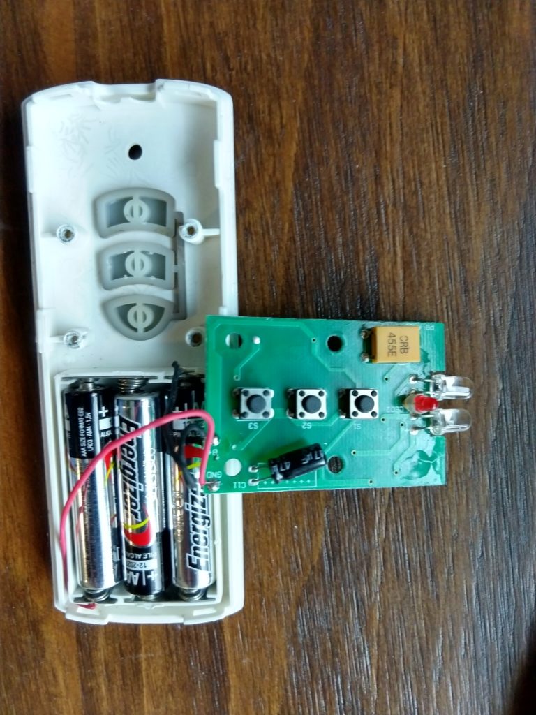 Electronics inside a remote control