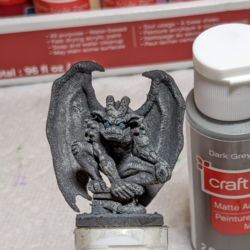 Dark Gray drybrushed over most of the gargoyle