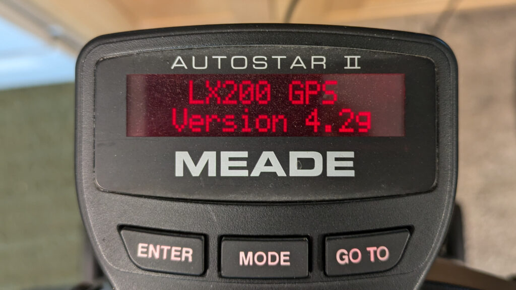 Upgrading the firmware on a Meade LX-200 AutoStar II system